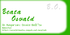 beata osvald business card